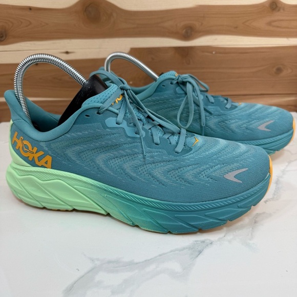 Hoka One One Arahi 6 Men's Running Shoes Walking Gym Size 9.5D Ocean Mist Lime - Picture 5 of 13